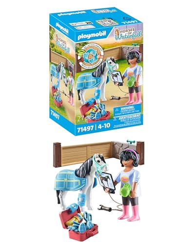 PLAYMOBIL Horses of Waterfall 71497 Pferde-Therapeutin, liebevolle Versorgung und Verpflegung der Pferde, mit Bandagen und leckeren Belohnungen, detailreiches Spielzeug für Kinder ab 4 Jahren von PLAYMOBIL