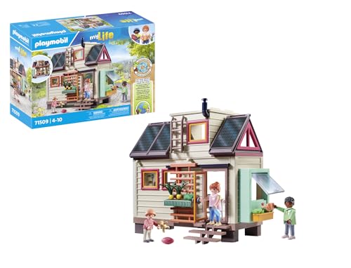 PLAYMOBIL myLife 71509 Tiny Haus, vielfältig eingerichtetes Familienhaus mit detailgetreuem Zubehör, Minihaus mit Garten, nachhaltiges Spielzeug für Kinder ab 4 Jahren von PLAYMOBIL
