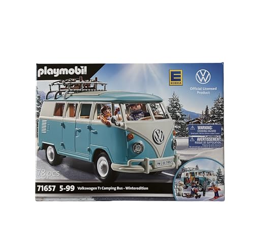 PLAYMOBIL 71657 Volkswagen T1 Camping Bus - Winteredition Edeka (Limitierte Auflage) von PLAYMOBIL