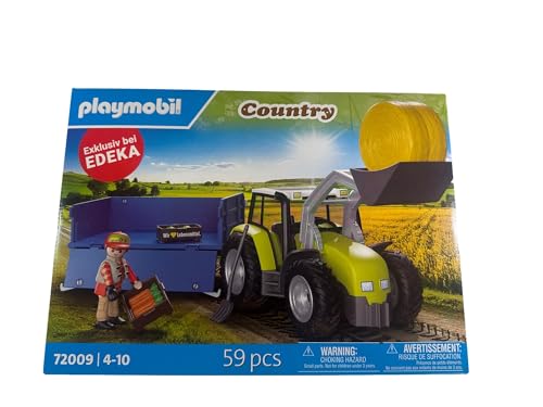 PLAYMOBIL 72009 Trecker mit Anhänger & Ladung – Edeka Edition | Exklusives Spielset für Kinder ab 4 Jahren | Bauernhof Traktor mit Zubehör PLAYMOBIL 72009 Trecker mit Anhänger & Ladung – Edeka Edition | Exklusives Spielset für Kinder ab 4 Jahren | Bauernhof Traktor mit Zubehör von PLAYMOBIL