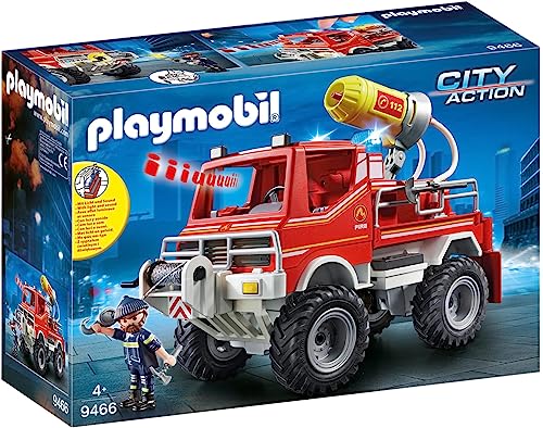 PLAYMOBIL City Action 9466 Feuerwehr-Truck mit Licht- und Soundeffekten, Ab 4 Jahren von PLAYMOBIL