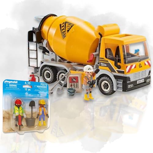 PLAYMOBIL 9887 Betonmischer City Action Baustelle ohne Motor 70272 Zwei Bauarbeiter - Perfektes Teamwork für spannende Baustellenabenteuer! PLAYMOBIL 9887 Betonmischer City Action Baustelle ohne Motor 70272 Zwei Bauarbeiter - Perfektes Teamwork für spannende Baustellenabenteuer! von PLAYMOBIL