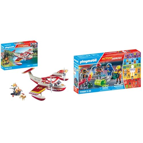PLAYMOBIL Action Heroes 71463 Feuerwehrflugzeug mit Löschfunktion & Action Heroes 71468 My Figures Feuerwehr PLAYMOBIL Action Heroes 71463 Feuerwehrflugzeug mit Löschfunktion & Action Heroes 71468 My Figures Feuerwehr von PLAYMOBIL