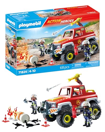 PLAYMOBIL | Action Heroes | Feuerwehrtruck | Feuerwehrauto | Spielzeugauto | Spielzeug für Kinder ab 4 Jahren | 71824 PLAYMOBIL | Action Heroes | Feuerwehrtruck | Feuerwehrauto | Spielzeugauto | Spielzeug für Kinder ab 4 Jahren | 71824 von PLAYMOBIL