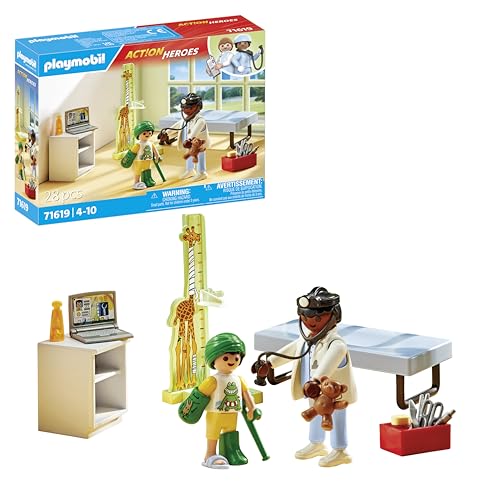 PLAYMOBIL | Action Heroes | Kinderarzt mit Teddybär | nachhaltiges Spielzeug für Kinder ab 4 Jahren | 71619 PLAYMOBIL | Action Heroes | Kinderarzt mit Teddybär | nachhaltiges Spielzeug für Kinder ab 4 Jahren | 71619 von PLAYMOBIL