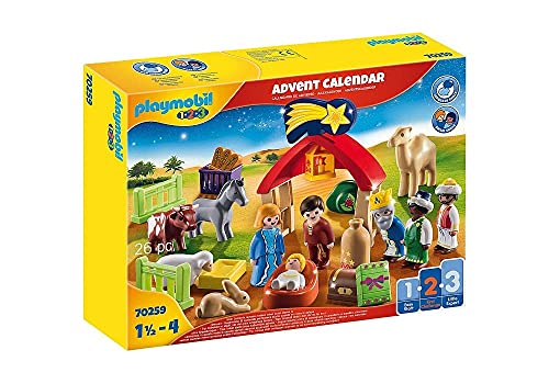 PLAYMOBIL Adventskalender 2021 - 70259 Weihnachtskrippe mit liebevollen Figuren, Tieren und Zubehörteilen hinter jedem Türchen, 26-teilig, Ab 1,5 Jahren PLAYMOBIL Adventskalender 2021 - 70259 Weihnachtskrippe mit liebevollen Figuren, Tieren und Zubehörteilen hinter jedem Türchen, 26-teilig, Ab 1,5 Jahren von PLAYMOBIL