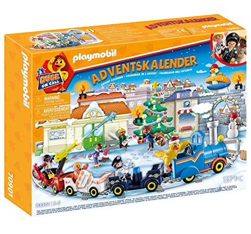 PLAYMOBIL Adventskalender 70901 Duck ON Call - Adventskalender für Kinder, Inkl. Spielzeug-Lok mit Waggons, Spielzeug für Kinder ab 3 Jahren PLAYMOBIL Adventskalender 70901 Duck ON Call - Adventskalender für Kinder, Inkl. Spielzeug-Lok mit Waggons, Spielzeug für Kinder ab 3 Jahren von PLAYMOBIL