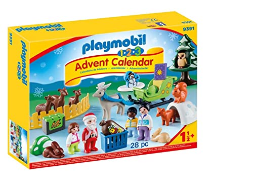 PLAYMOBIL Adventskalender 9391 Waldweihnacht der Tiere mit weihnachtlichen Figuren, Tieren und Zubehör hinter jedem Türchen, 28-teilig, Ab 1,5 Jahren PLAYMOBIL Adventskalender 9391 Waldweihnacht der Tiere mit weihnachtlichen Figuren, Tieren und Zubehör hinter jedem Türchen, 28-teilig, Ab 1,5 Jahren von PLAYMOBIL