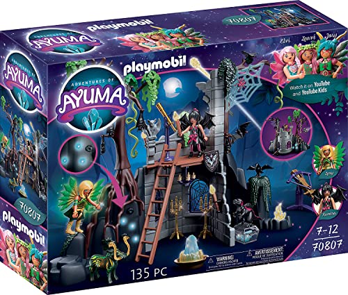 PLAYMOBIL Adventures of Ayuma 70807 Bat Fairies Ruine, Mit Lichteffekt, Spielzeug für Kinder ab 7 Jahren von PLAYMOBIL
