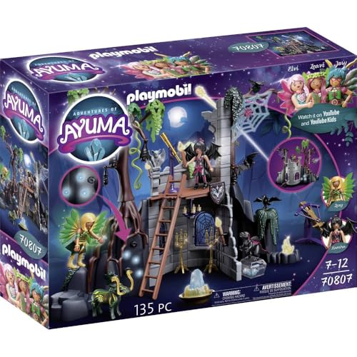 PLAYMOBIL Adventures of Ayuma 70807 Bat Fairies Ruine, Mit Lichteffekt, Spielzeug für Kinder ab 7 Jahren von PLAYMOBIL