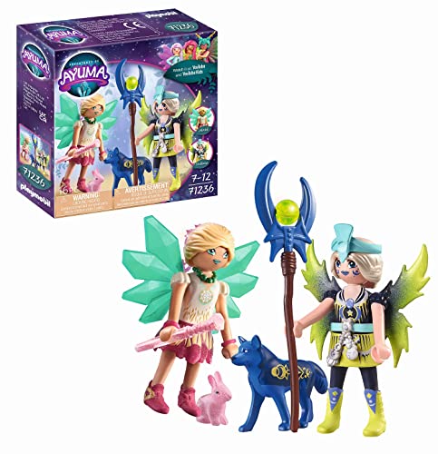 PLAYMOBIL Adventures of Ayuma 71236 Crystal- und Moon Fairy mit Seelentieren, Spielzeug für Kinder ab 7 Jahren von PLAYMOBIL