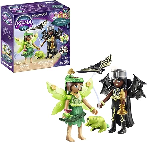 PLAYMOBIL Adventures of Ayuma 71350 Forest Fairy & Bat Fairy mit Seelentieren, Feen-Freundinnen mit ihren Seelentieren Biber und Fledermaus, Spielzeug für Kinder ab 7 Jahren PLAYMOBIL Adventures of Ayuma 71350 Forest Fairy & Bat Fairy mit Seelentieren, Feen-Freundinnen mit ihren Seelentieren Biber und Fledermaus, Spielzeug für Kinder ab 7 Jahren von PLAYMOBIL