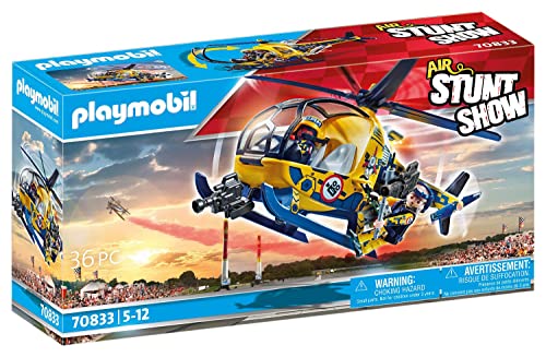 PLAYMOBIL Air Stuntshow 70833 Filmcrew-Helikopter, Spielzeug-Flugzeug mit Crew, Spielzeug für Kinder ab 5 Jahren PLAYMOBIL Air Stuntshow 70833 Filmcrew-Helikopter, Spielzeug-Flugzeug mit Crew, Spielzeug für Kinder ab 5 Jahren von PLAYMOBIL