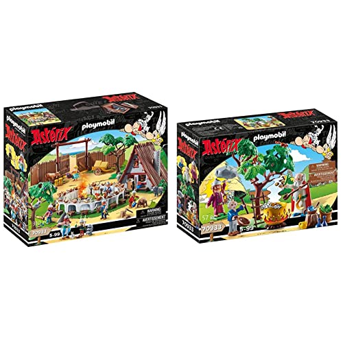 PLAYMOBIL Asterix 70931 Großes Dorffest, Spielzeug für Kinder ab 5 Jahren & Asterix 70933 Miraculix mit Zaubertrank, Spielzeug für Kinder ab 5 Jahren von PLAYMOBIL