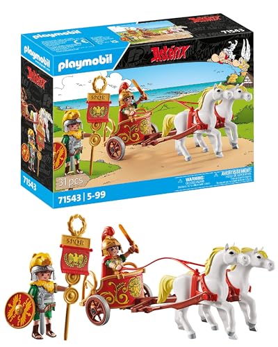 PLAYMOBIL Asterix 71543 Römischer Streitwagen, Reise durch das Land, inklusive Abnehmbarer Helme, Armreifen und Umhang, detailreiches Spielzeug für Kinder ab 5 Jahren PLAYMOBIL Asterix 71543 Römischer Streitwagen, Reise durch das Land, inklusive Abnehmbarer Helme, Armreifen und Umhang, detailreiches Spielzeug für Kinder ab 5 Jahren von PLAYMOBIL