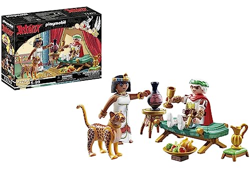 PLAYMOBIL Asterix 71270 Cäsar und Kleopatra, Leopard und eine Chaiselongue, Spielzeug für Kinder ab 5 Jahren von PLAYMOBIL