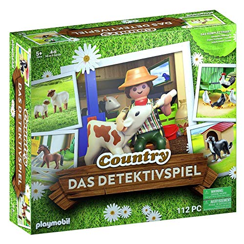 PLAYMOBIL Box 70763 Country „Das Detektivspiel“ mit 7 Country-Spielsets, Labyrinthkarte und Kochbuch, ab 5 Jahren [Exklusiv bei Amazon] von PLAYMOBIL