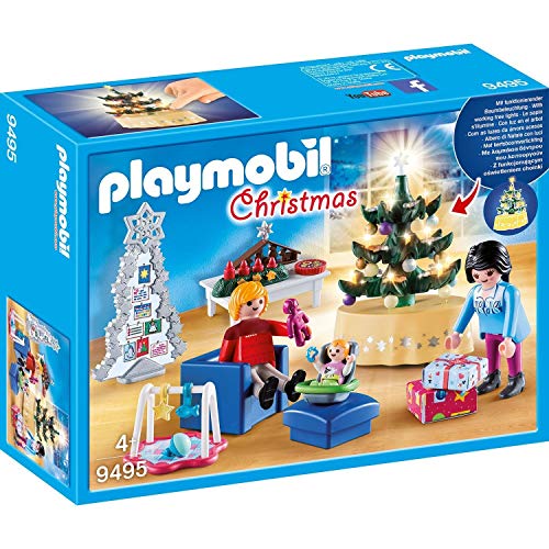 PLAYMOBIL Christmas 9495 Weihnachtliches Wohnzimmer, Ab 4 Jahren von PLAYMOBIL