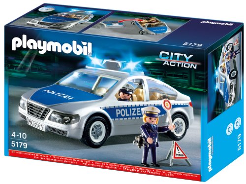 PLAYMOBIL City Action 5179 Polizeifahrzeug mit Blinklicht, ab 4 Jahren von PLAYMOBIL