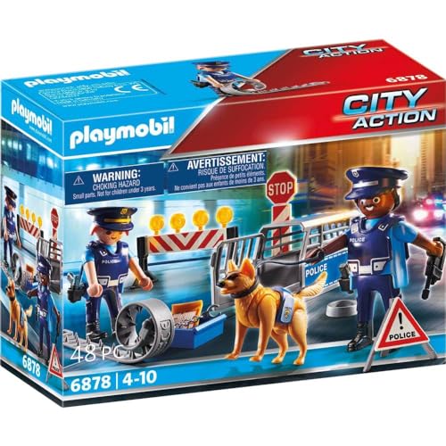 PLAYMOBIL City Action 6878 Polizei-Straßensperre, Ab 5 Jahren von PLAYMOBIL