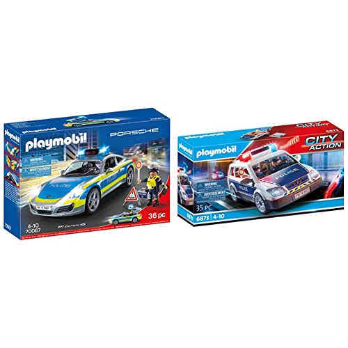 PLAYMOBIL City Action 70067 Porsche 911 Carrera 4S Polizei, ab 4 Jahren & City Action 6873 Polizei-Einsatzwagen mit Licht- und Soundeffekten, Ab 5 Jahren PLAYMOBIL City Action 70067 Porsche 911 Carrera 4S Polizei, ab 4 Jahren & City Action 6873 Polizei-Einsatzwagen mit Licht- und Soundeffekten, Ab 5 Jahren von PLAYMOBIL