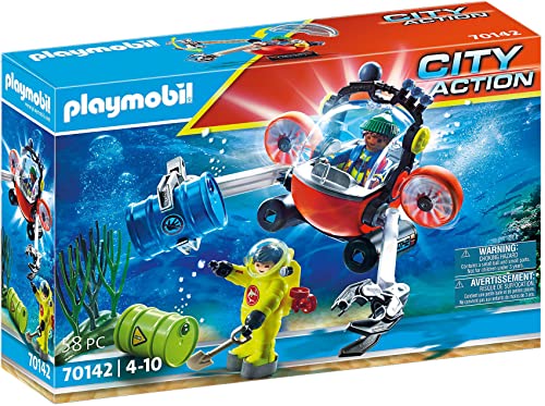 PLAYMOBIL City Action 70142 Environmental Expedition with Dive Boat, Diving Robot can Swim and Dive, Toy for Children Ages 4+ PLAYMOBIL City Action 70142 Environmental Expedition with Dive Boat, Diving Robot can Swim and Dive, Toy for Children Ages 4+ von PLAYMOBIL