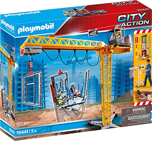 PLAYMOBIL City Action 70441 RC-Baukran mit Bauteil, ab 4 Jahren von PLAYMOBIL
