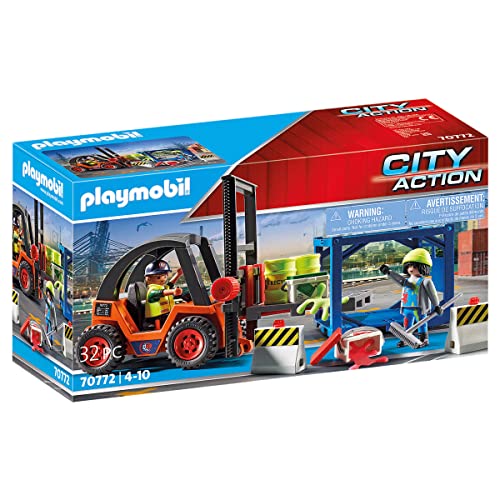 PLAYMOBIL City Action 70772 Gabelstapler mit Fracht, Ab 4 Jahren von PLAYMOBIL