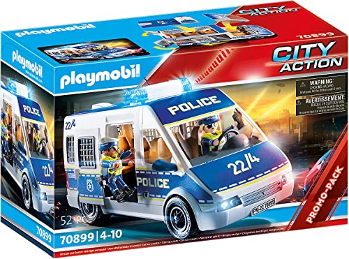 PLAYMOBIL City Action 70899 Polizei-Mannschaftswagen, Mit Licht und Sound, Spielzeug für Kinder ab 4 Jahren PLAYMOBIL City Action 70899 Polizei-Mannschaftswagen, Mit Licht und Sound, Spielzeug für Kinder ab 4 Jahren von PLAYMOBIL