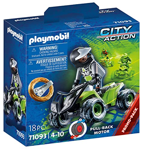 PLAYMOBIL City Action 71093 Racing-Speed Quad mit Rückzugsmotor, Spielzeug für Kinder ab 4 Jahren von PLAYMOBIL