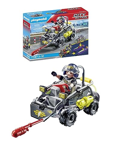 PLAYMOBIL City Action 71147 SWAT-Multi-Terrain-Quad, verwandelbares SEK Speedboot, Spielzeug für Kinder ab 5 Jahren PLAYMOBIL City Action 71147 SWAT-Multi-Terrain-Quad, verwandelbares SEK Speedboot, Spielzeug für Kinder ab 5 Jahren von PLAYMOBIL