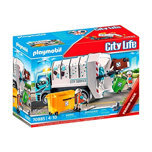 PLAYMOBIL City Life 70885 Müllfahrzeug mit Blinklicht, RC-fähig, Spielzeug für Kinder ab 4 Jahren von PLAYMOBIL