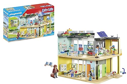 PLAYMOBIL | City Life | Große Schule | mit beweglicher Tafel | Spielzeug für Kinder ab 5 Jahren | 71327 von PLAYMOBIL