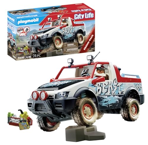 PLAYMOBIL City Life 71430 RC-Fahrzeuge Rally-Car, Offroad-Pickup für aufregende Abenteuer, mit beweglicher Achse und ausziehbarer Auffahrrampe, Spielzeug für Kinder ab 4 Jahren PLAYMOBIL City Life 71430 RC-Fahrzeuge Rally-Car, Offroad-Pickup für aufregende Abenteuer, mit beweglicher Achse und ausziehbarer Auffahrrampe, Spielzeug für Kinder ab 4 Jahren von PLAYMOBIL