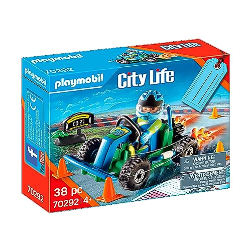 PLAYMOBIL CityAction 70292 Geschenkset Go Kart-Rennen, ab 4 Jahren von PLAYMOBIL