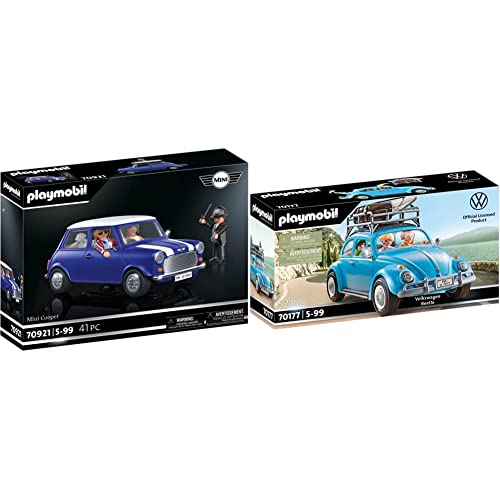 PLAYMOBIL Classic Cars 70921 Mini Cooper, Modellauto für Erwachsene und Spielzeugauto für Kinder, 5-99 Jahre Volkswagen 70177 Käfer, Für Kinder ab 5 Jahren von PLAYMOBIL