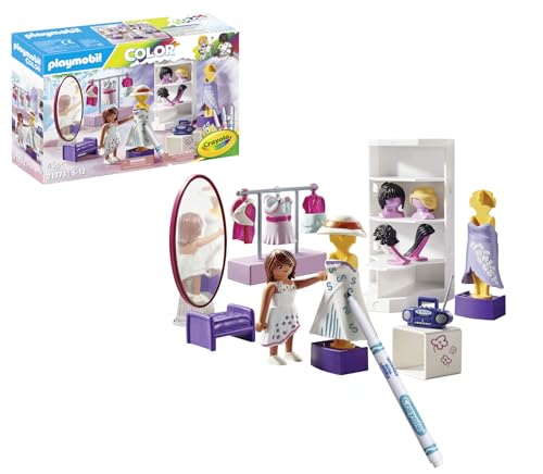 PLAYMOBIL Color 71373 Fashion Design Set, Design für Verschiedene Kleidungsstile, mit wasserlöslichen Stiften, Schwamm und zahlreichem Zubehör, künstlerisches Spielzeug für Kinder ab 5 Jahren PLAYMOBIL Color 71373 Fashion Design Set, Design für Verschiedene Kleidungsstile, mit wasserlöslichen Stiften, Schwamm und zahlreichem Zubehör, künstlerisches Spielzeug für Kinder ab 5 Jahren von PLAYMOBIL