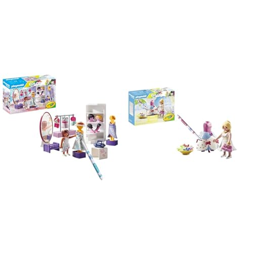 PLAYMOBIL Color 71373 Fashion Design Set, Design für Verschiedene Kleidungsstile & Color 71374 Fashion Kleid, kreatives Design für Verschiedene Kleidungsstile PLAYMOBIL Color 71373 Fashion Design Set, Design für Verschiedene Kleidungsstile & Color 71374 Fashion Kleid, kreatives Design für Verschiedene Kleidungsstile von PLAYMOBIL