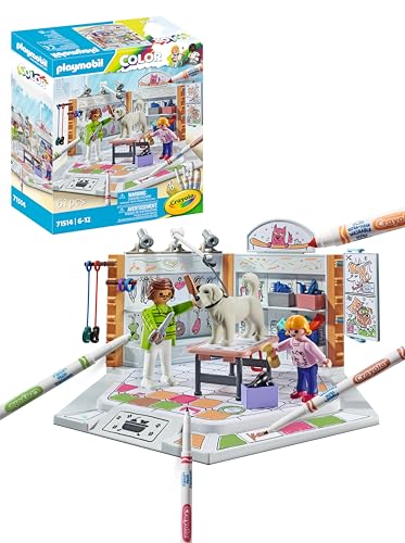 PLAYMOBIL Color 71514 Hundesalon, fantasievolles Styling beim Hundefriseur, mit wasserlöslichen Stiften, Schwamm und zahlreichem Zubehör, kreatives Spielzeug für Kinder ab 6 Jahren PLAYMOBIL Color 71514 Hundesalon, fantasievolles Styling beim Hundefriseur, mit wasserlöslichen Stiften, Schwamm und zahlreichem Zubehör, kreatives Spielzeug für Kinder ab 6 Jahren von PLAYMOBIL