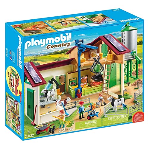 PLAYMOBIL Country 70132 Large Farm with Animals, with Silo, Loading Crane and Milking Machine, Toys for Children Ages 4+ von PLAYMOBIL