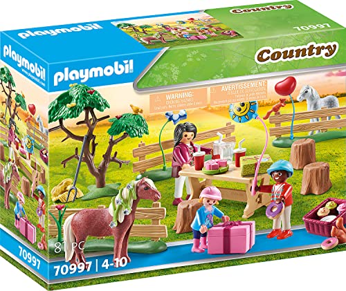 PLAYMOBIL Country 70997 Kindergeburtstag auf dem Ponyhof, Spielzeug für Kinder ab 4 Jahren von PLAYMOBIL