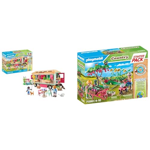 PLAYMOBIL Country 71441 Gemütliches Bauwagencafé & Country 71380 Starter Pack Bauernhof Gemüsekarten, ab 4 Jahren PLAYMOBIL Country 71441 Gemütliches Bauwagencafé & Country 71380 Starter Pack Bauernhof Gemüsekarten, ab 4 Jahren von PLAYMOBIL
