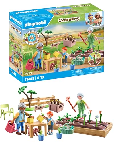 PLAYMOBIL Country 71443 Idyllischer Gemüsegarten bei den Großeltern, inklusive Blumenbeet, Gießkanne und Gartenwerkzeug, nachhaltiges Spielzeug für Kinder ab 4 Jahren PLAYMOBIL Country 71443 Idyllischer Gemüsegarten bei den Großeltern, inklusive Blumenbeet, Gießkanne und Gartenwerkzeug, nachhaltiges Spielzeug für Kinder ab 4 Jahren von PLAYMOBIL