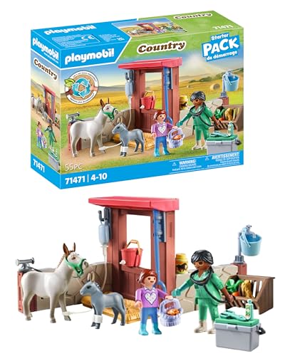 PLAYMOBIL | Country | Tierarzteinsatz bei den Eseln |Spielzeug für Kinder ab 4 Jahren | 71471 PLAYMOBIL | Country | Tierarzteinsatz bei den Eseln |Spielzeug für Kinder ab 4 Jahren | 71471 von PLAYMOBIL