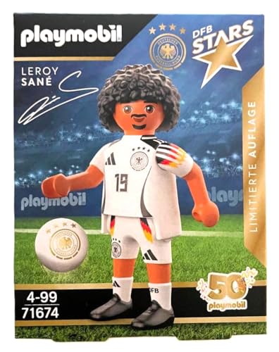PLAYMOBIL DFB Stars Spielerfiguren zur Auswahl - Limitierte Auflage zur EM 2024 (71674 - Leroy Sané) von PLAYMOBIL