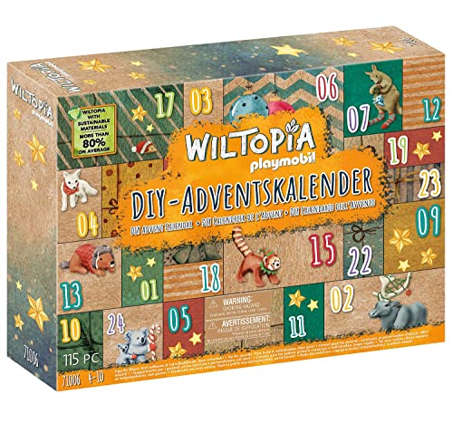 PLAYMOBIL Wiltopia 71006 DIY Do-it-Yourself Adventskalender Tierische Weltreise 2022 mit 24 Überraschungen für individuelle Gestaltung und Selbstbefüllung, 118-teilig, für Kinder ab 4 Jahren PLAYMOBIL Wiltopia 71006 DIY Do-it-Yourself Adventskalender Tierische Weltreise 2022 mit 24 Überraschungen für individuelle Gestaltung und Selbstbefüllung, 118-teilig, für Kinder ab 4 Jahren von PLAYMOBIL