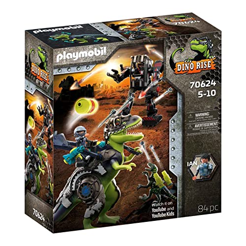 PLAYMOBIL Dino Rise 70624 T-Rex: Gefecht der Giganten, Ab 5 Jahren von PLAYMOBIL