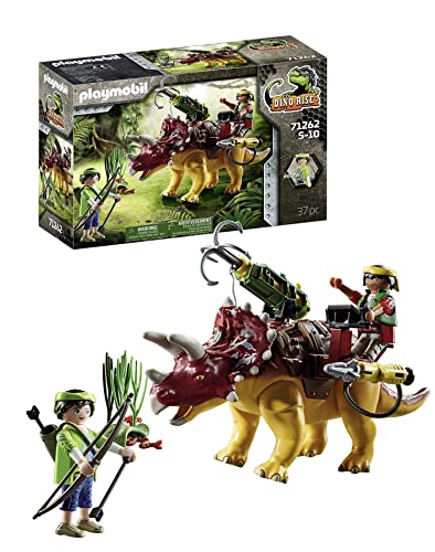 PLAYMOBIL Dino Rise 71262 Triceratops, Dinosaurier mit Abnehmbarer Rüstung und großer beweglicher Kanone, Spielzeug für Kinder ab 5 Jahren PLAYMOBIL Dino Rise 71262 Triceratops, Dinosaurier mit Abnehmbarer Rüstung und großer beweglicher Kanone, Spielzeug für Kinder ab 5 Jahren von PLAYMOBIL