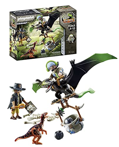PLAYMOBIL Dino Rise 71263 Dimorphodon, Dinosaurier Abnehmbarer Rüstung mit Stehsitz, Flugsaurier mit großem Abwurfmechanismus, Spielzeug für Kinder ab 5 Jahren PLAYMOBIL Dino Rise 71263 Dimorphodon, Dinosaurier Abnehmbarer Rüstung mit Stehsitz, Flugsaurier mit großem Abwurfmechanismus, Spielzeug für Kinder ab 5 Jahren von PLAYMOBIL