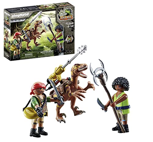 PLAYMOBIL Dino Rise 71264 Deinonychus, Dinosaurier mit Abnehmbarer, schwenkbarer Kanone, Spielzeug für Kinder ab 5 Jahren von PLAYMOBIL